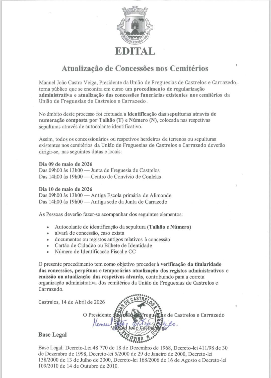 União de Freguesias de Castrelos e Carrazedo
